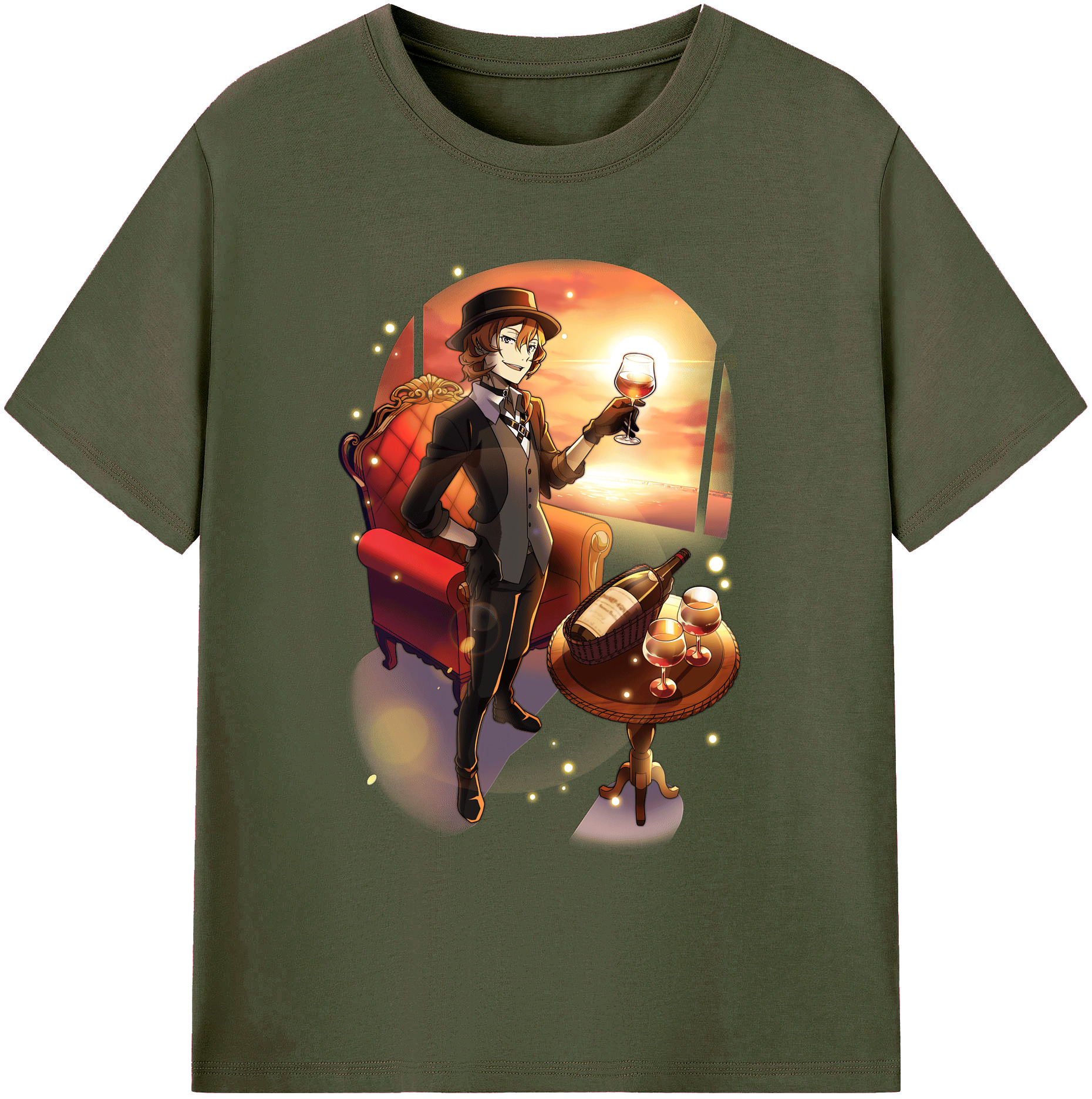 （画像用） 文豪ストレイドッグス Bungo Stray Dogs 綿100％ メンズ半袖Tシャツ｜肌触りやわらか＆通気性